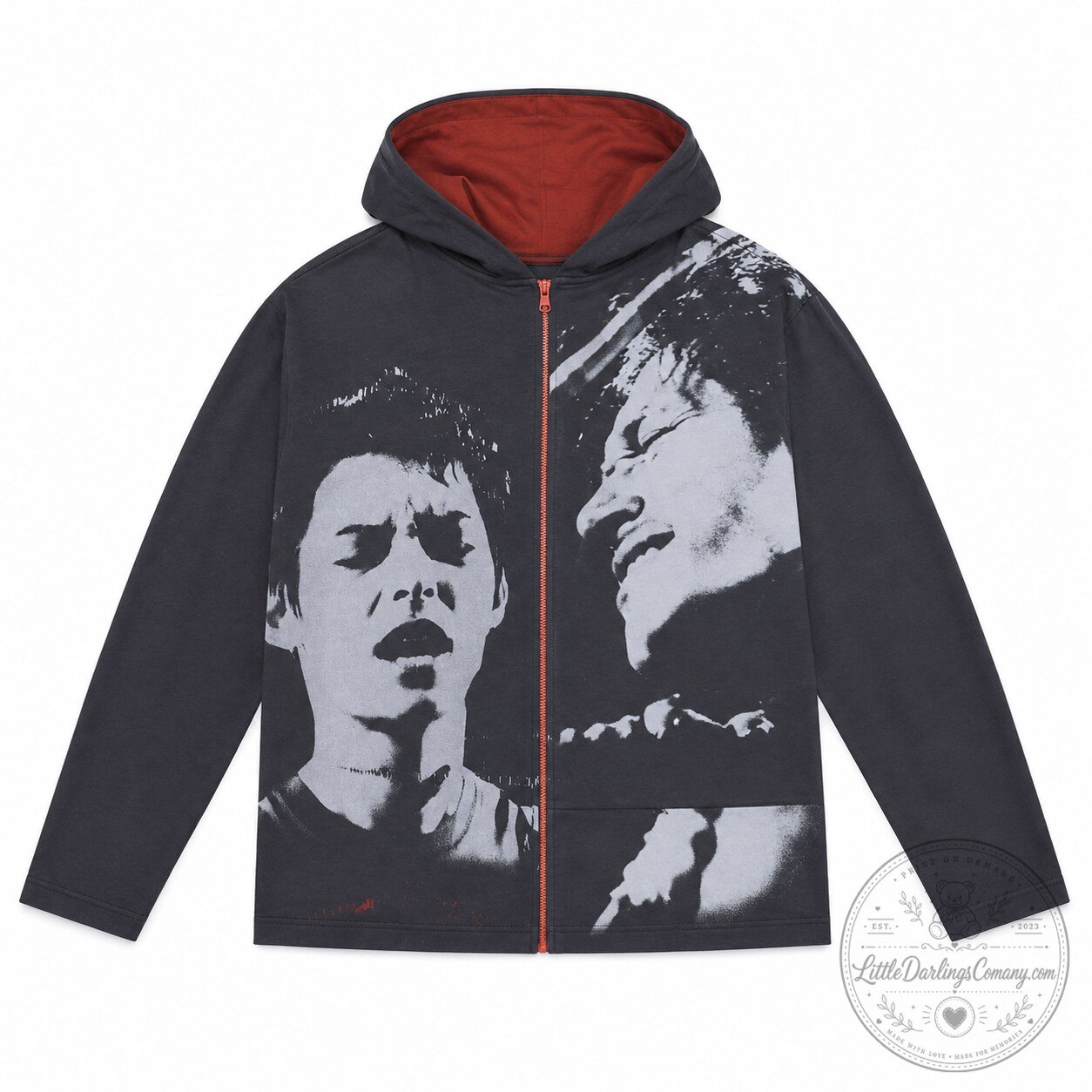 Cortis Vintage Graphic Full Zip Hoodie Put Your Phone Down