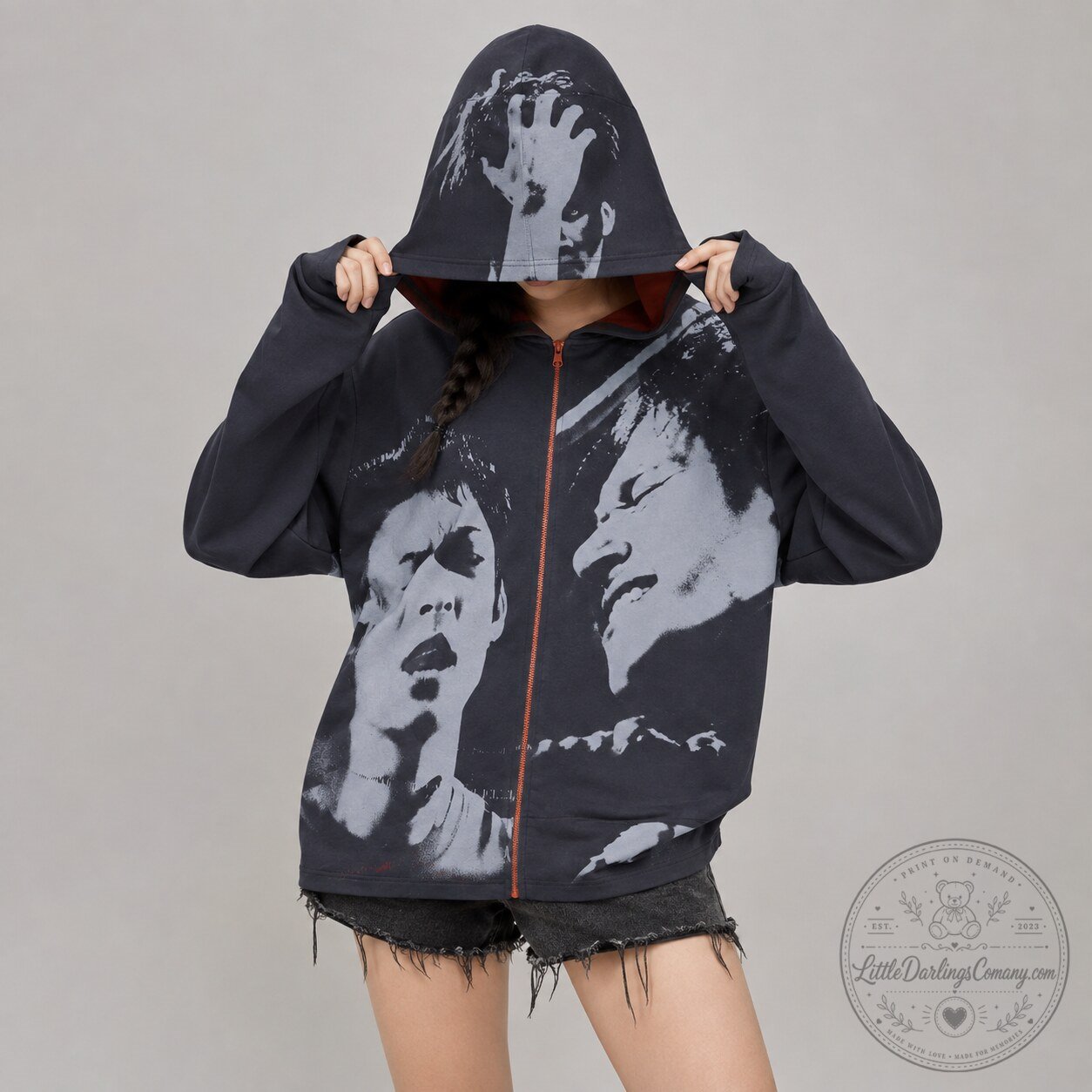 Cortis Vintage Graphic Full Zip Hoodie Put Your Phone Down – image 3 of 3