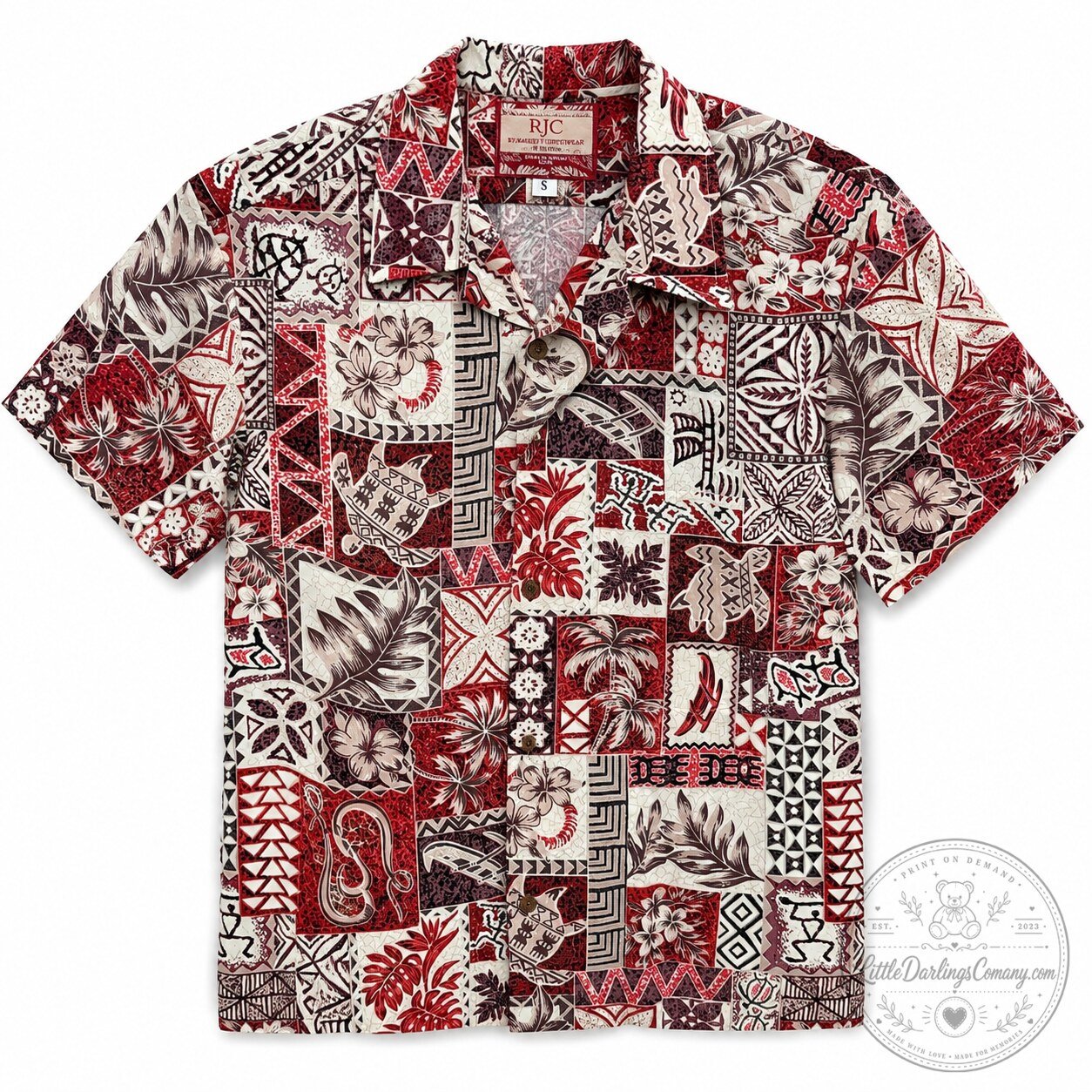 BTS Jungkook Hawaii Fashion - Red Aloha Shirt BTS Jungkook Red Aloha Shirt - Hawaii Style Fashion – image 2 of 3